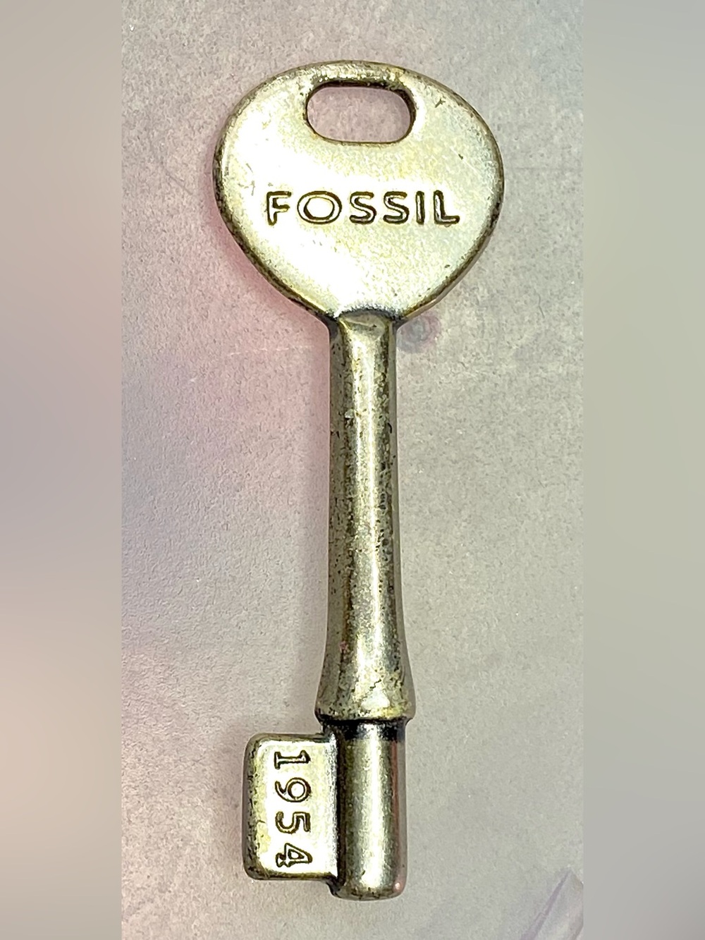 Fossil Silver-Tone Key Pendant